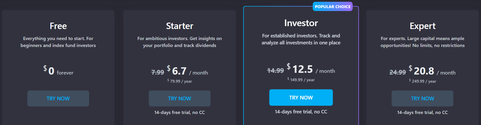 Snowball Analytics pricing plans