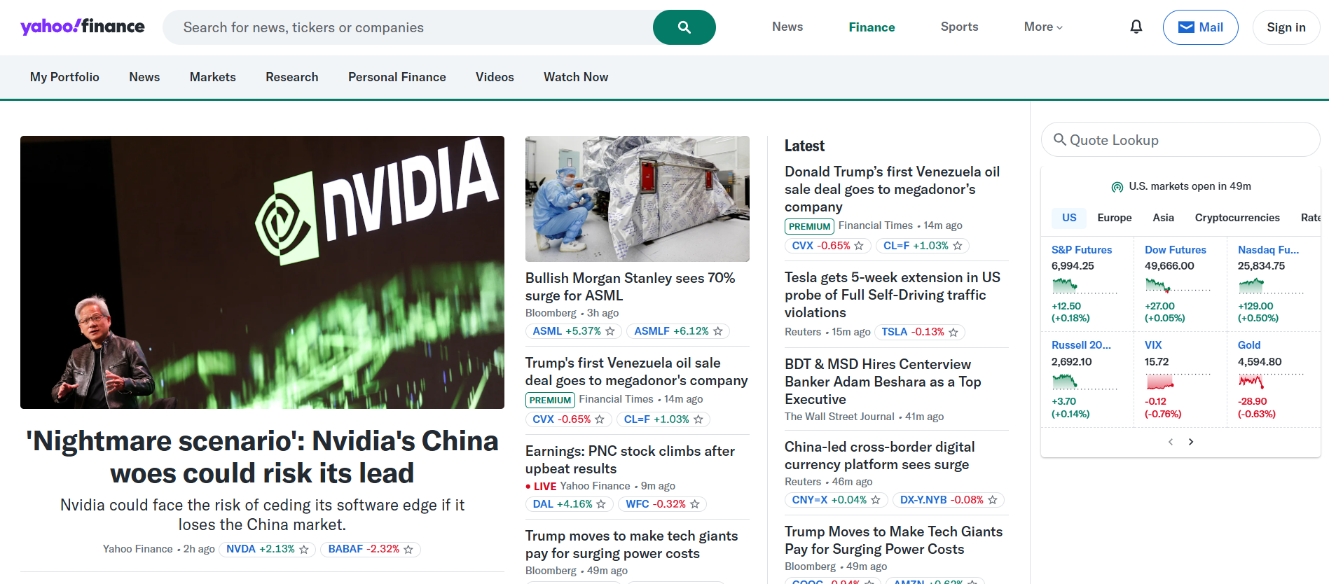 Yahoo Finance platform overview