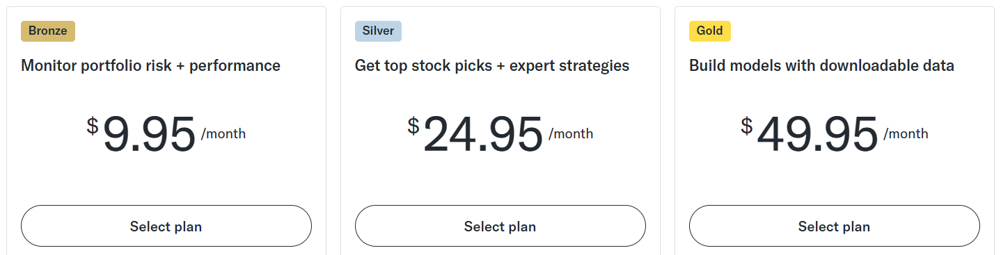 Yahoo Finance pricing plans