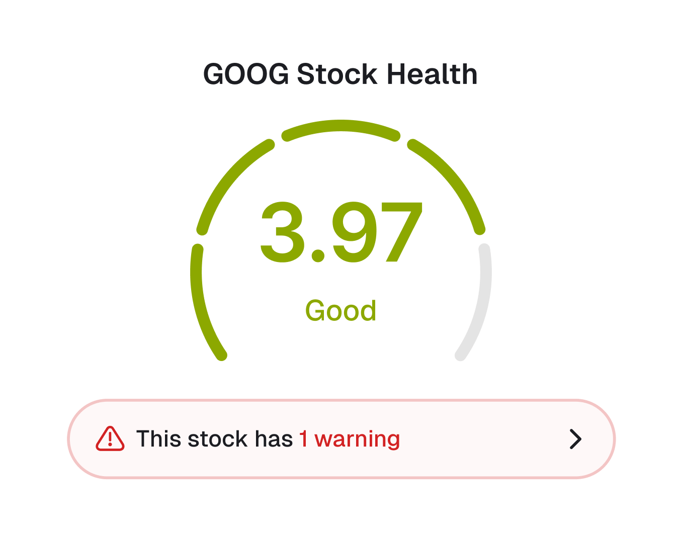 Stock Health Scores UI